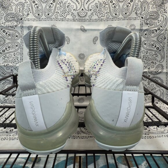 Nike Air VaporMax Flyknit 3 Grey Running Shoes Sneakers Women's Size 5.5 custom - Picture 9 of 10